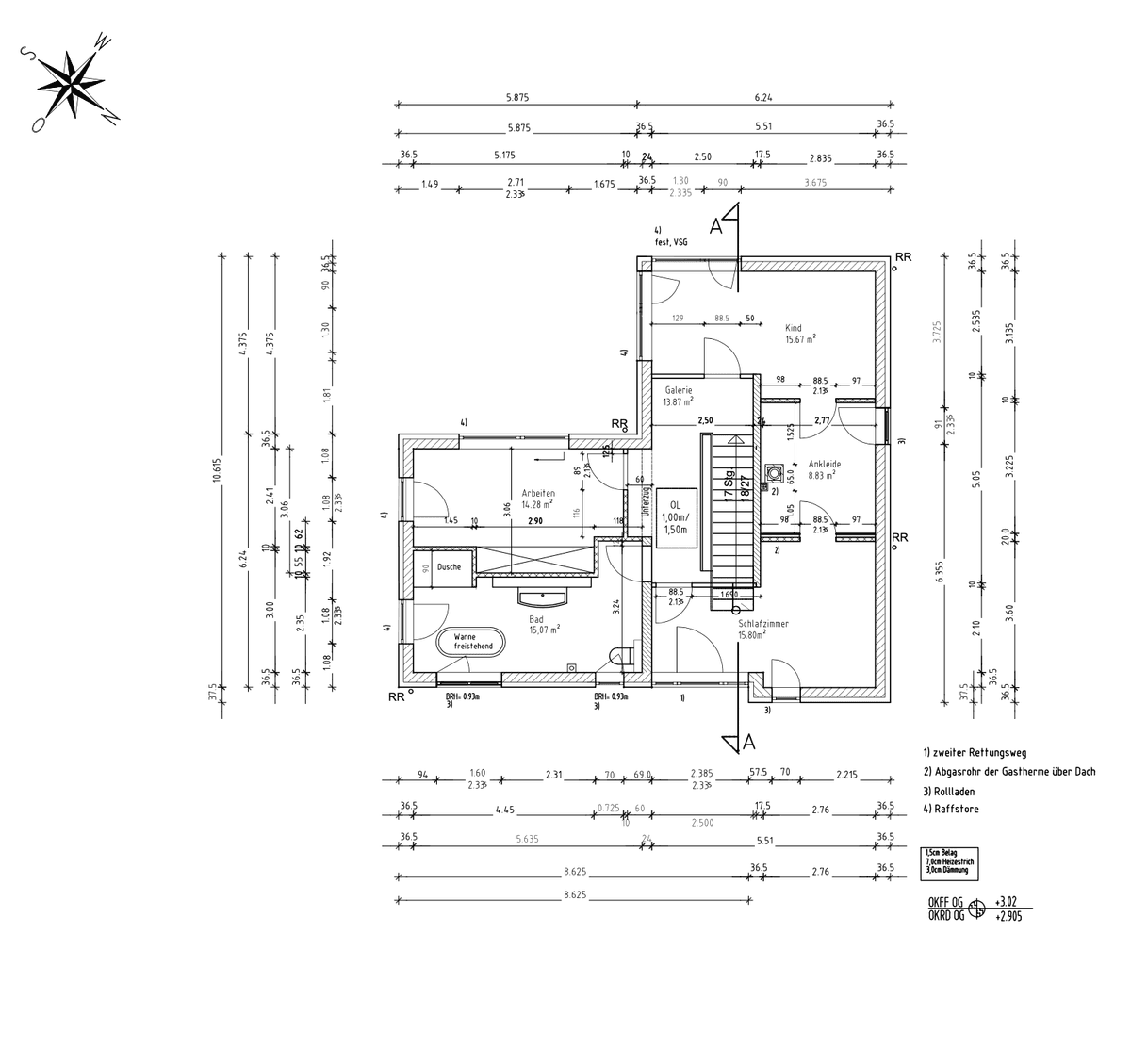Grundriss Erdgeschoss mit offenem Wohn- und Essbereich