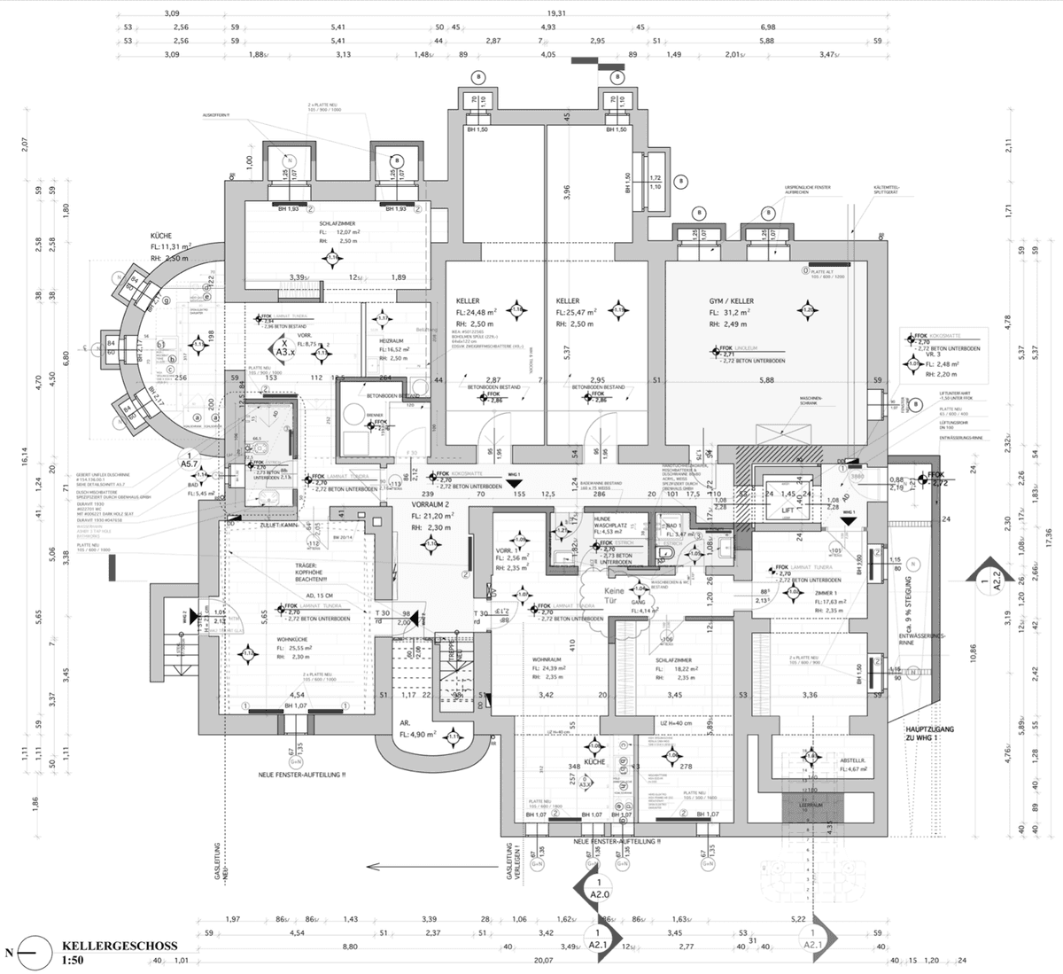 Grundrissdarstellung mit klarer Raumorganisation