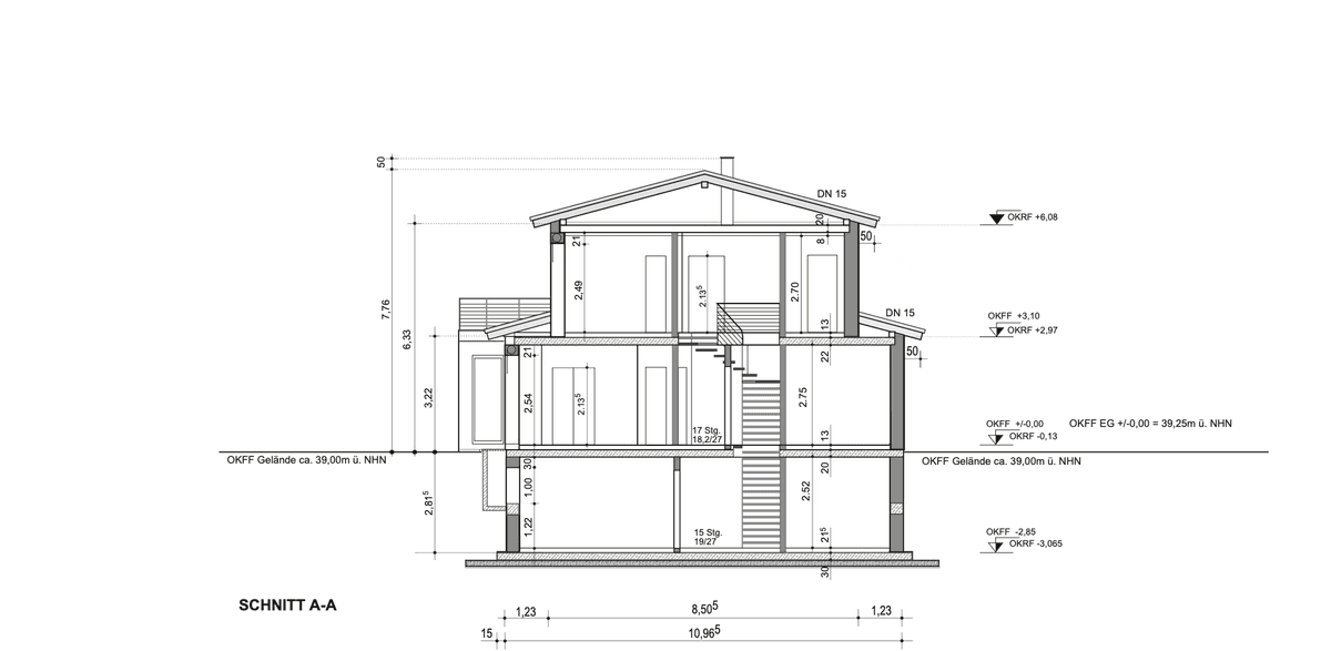Grundriss Obergeschoss mit Schlaf- und Rückzugsräumen