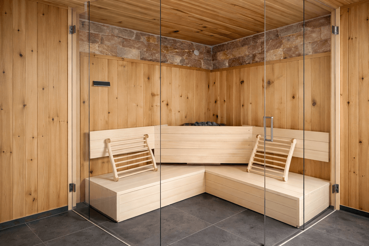 Saunabereich als ruhiger Rückzugsort