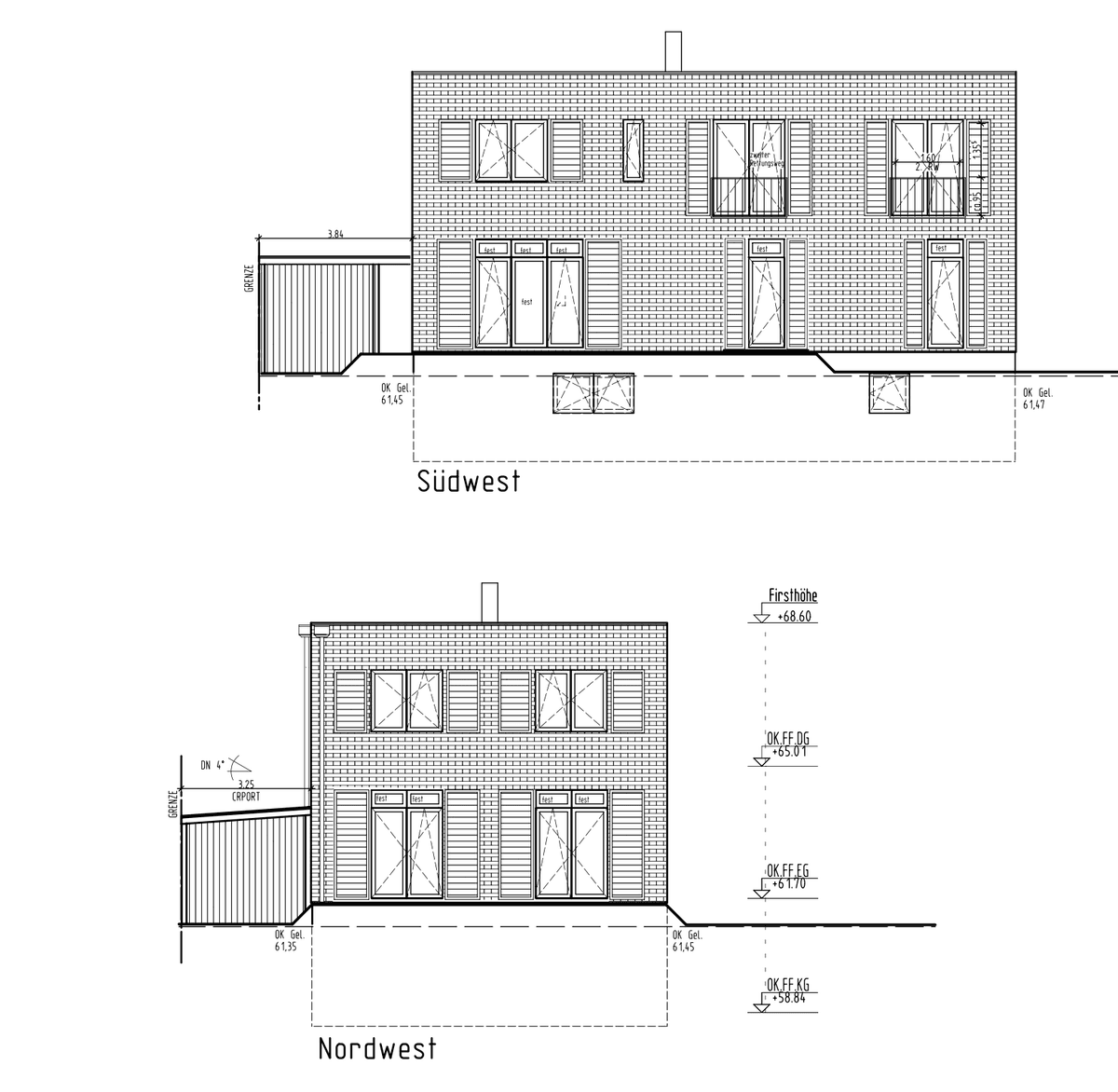 Grundriss Obergeschoss mit Schlafzimmern